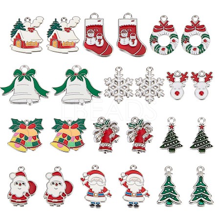 SUNNYCLUE 48Pcs 12 Style Alloy Enamel Pendants FIND-SC0004-65-1