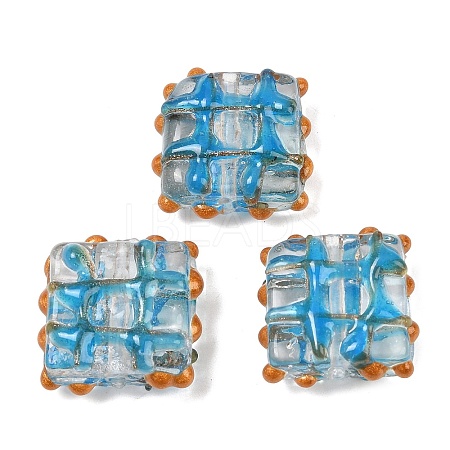 Handmade Gold Sand Lampwork Beads LAMP-L082-01A-1