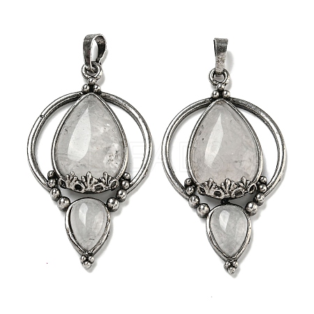 Natural Quartz Crystal Pendants G-F766-04AS-06-1