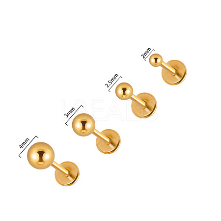 304 Stainless Steel Flat Round Cartilage Earrings WG9004D-13-1