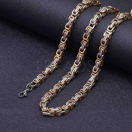 Stainless Steel Byzantine Chains Necklaces for Men FS-WG56795-82-1