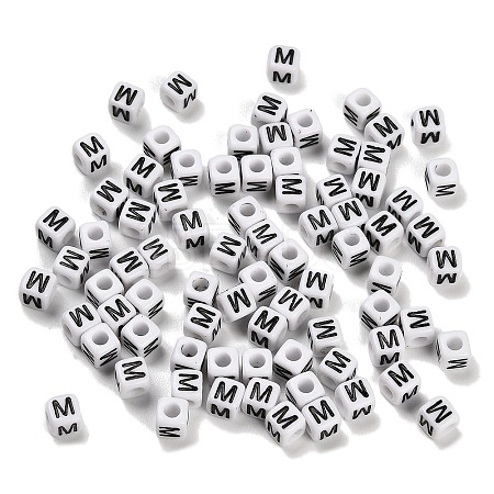 Opaque Acrylic Beads OACR-S076-01M-1