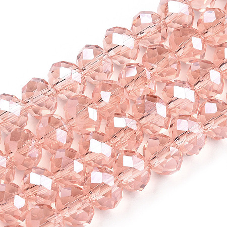 Electroplate Glass Beads Strands LS-EGLA-A034-T10mm-A34-1