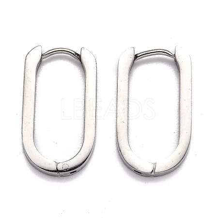 Tarnish Resistant 304 Stainless Steel Huggie Hoop Earrings STAS-H156-11C-P-1