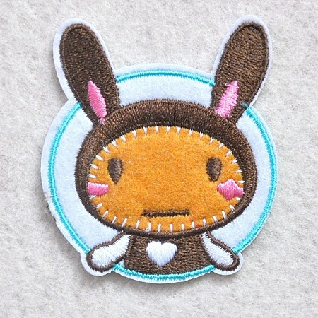 Bunny Computerized Embroidery Cloth Iron on/Sew on Patches DIY-I013-20-1