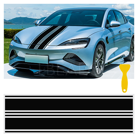Paper Car Hood Cover Sticker DIY-WH0019-78-1