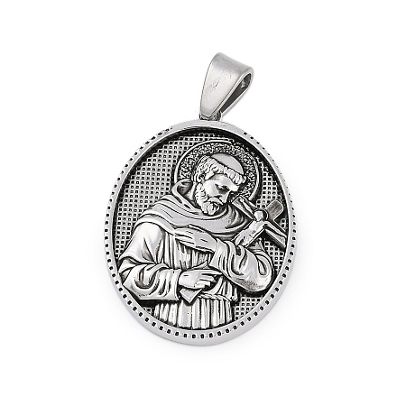 304 Stainless Steel Pendants STAS-M103-01AS-06-1