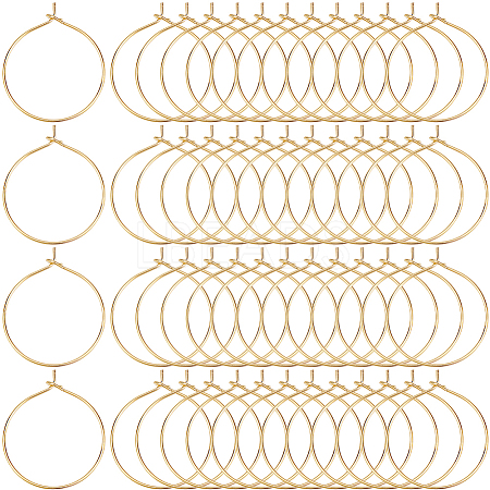 200Pcs Brass Wine Glass Charm Rings KK-SP0001-31B-G-1