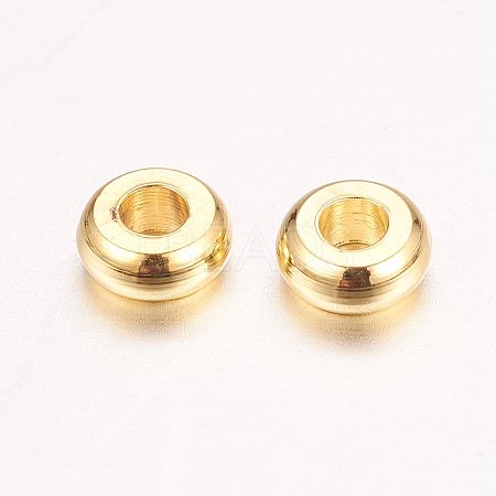 Real 18K Gold Plated Brass Spacer Beads LS-KK-E702-14G-NF-1