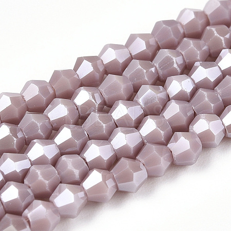 Opaque Solid Color Electroplate Glass Beads Strands LS-EGLA-A039-P2mm-A13-1