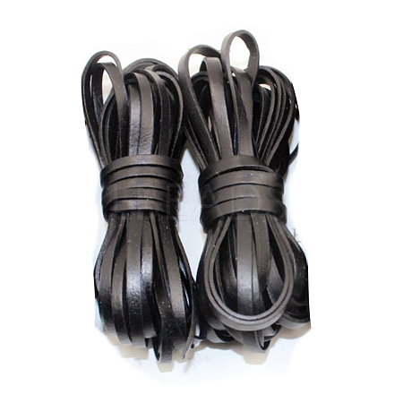 Flat Leather Jewelry Cord WL-WH0008-02B-01-1