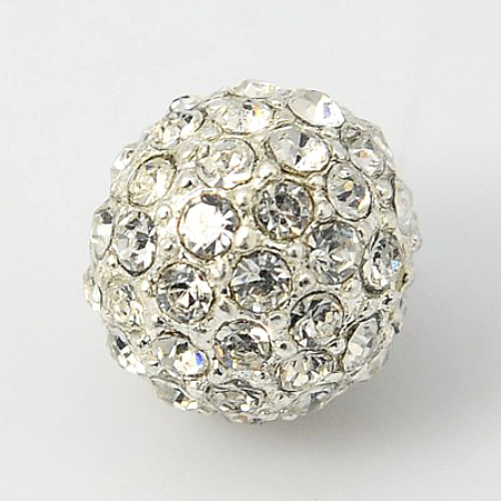 Alloy Rhinestone Beads X-RB-A034-10mm-A01S-1