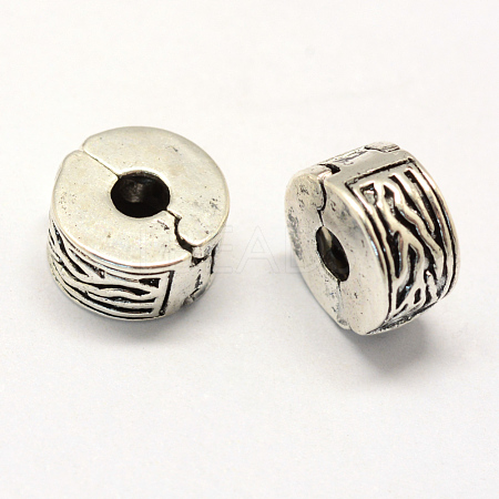 Alloy European Style Clasps X-PDLC-R001-08AS-1