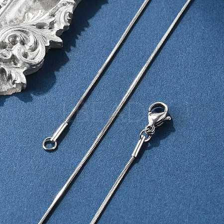 Non-Tarnish 304 Stainless Steel Snake Chains Necklaces X-STAS-F094-24P-1