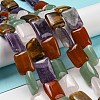 Natural Amethyst & Rose Quartz & Red Agate & Green Aventurine & Tiger Eye Beads Strands G-T121-24-2