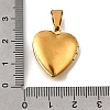 316 Stainless Steel Locket Pendants STAS-C123-02C-G-3