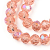 Electroplate Glass Beads Strands EGLA-A034-T6mm-L24-2