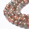 Spray Painted Glass Beads Strands GLAA-A038-C-76-3