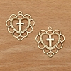 Hollow Heart Cross Alloy  Pendants PW-WGAFC42-04-1