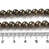 Natural Gold Pyrite Smooth Round Beads Strands G-F197-10-6mm-6