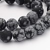 Natural Snowflake Obsidian Gemstone Beads G-J338-03-10mm-1