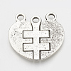 Tibetan Style Alloy Pendant Rhinestone Settings TIBE-N001-03AS-LF-3