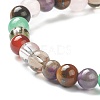 Natural Mixed Stone Beaded Stretch Bracelets BJEW-A117-B-39-3