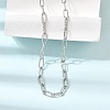 4MM 304 Stainless Steel Textured Paperclip Chain Necklaces for Man and Women SA-CBAB767-09P-2