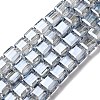 Electroplate Glass Beads Strands EGLA-H108-01A-PL05-1