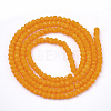 Opaque Solid Color Glass Beads Strands X-GLAA-S178-14A-05-2