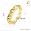 Classic Real 18K Gold Plated Brass Cubic Zirconia Finger Rings RJEW-BB08172-8G-5