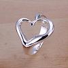 Romantic Heart Adjustable Brass Cuff Rings RJEW-BB13242-1