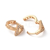 Brass Hoop Earrings with Glass EJEW-K256-92KCG-2