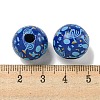 Printed Wood European Beads WOOD-G022-15A-3