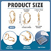 10Pcs Brass Micro Pave Clear Cubic Zirconia Leverback Earring Findings KK-TADJ0001-20B-4