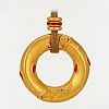 Round Shape Brass Pendants for Women NJEW-BB66393-A-1