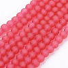 Baking Paint Transparent Glass Bead Strands GLAA-S031-4mm-40-1