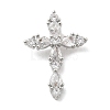 Brass Micro Pave Clear Cubic Zirconia Pendants KK-L228-03P-02-1