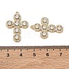 304 Stainless Steel Micro Pave Clear Cubic Zirconia Pendants CU-CBAF0F8-02A-G-3