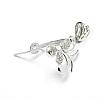 Anti-Tarnish Rhodium Plated 925 Sterling Silver Micro Pave Cubic Zirconia Pendant Bails STER-P034-56P-1