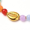 Round Acrylic Rainbow Stretch Beaded Bracelets BJEW-JB05723-2