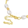 Rack Plating Brass and ABS Imitation Pearl Bracelets BJEW-B106-12G-3