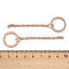 Ion Plating(IP) 304 Stainless Steel Split Key Ring Clasps STAS-L226-009A-RG-3