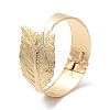 Leaf Alloy Cuff Bangles BJEW-C058-06G-1