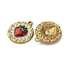 304 Stainless Steel Enamel Pendants STAS-P406-24G-2