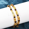 Natural Amber Beaded Necklaces NJEW-L466-01-3