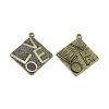 Tibetan Style Alloy Pendants PALLOY-D014-18AB-1