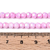 Anti-Tarnish Electroplate Glass Beads Strands EGLA-T021-4mm-15-01-4