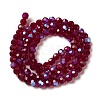 Electroplate Transparent Glass Beads Strands LS-EGLA-A035-T6mm-L02-2