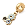 304 Stainless Steel Colorful Enamel European Dangle Charms STAS-D153-17G-2